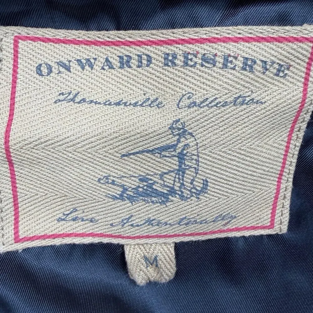 Onward Reserve Mens Sz M Quilted Jacket Braswell Elbow Patch Black Tan
